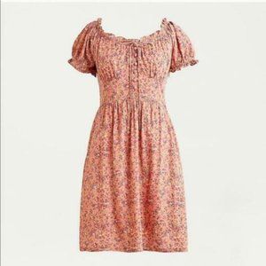 NWT J. Crew Puff-sleeve peasant mini dress in soft rayon